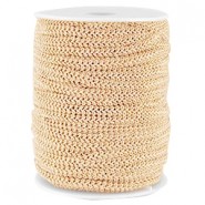 Fashion wire plat 5mm Beige bruin-goud